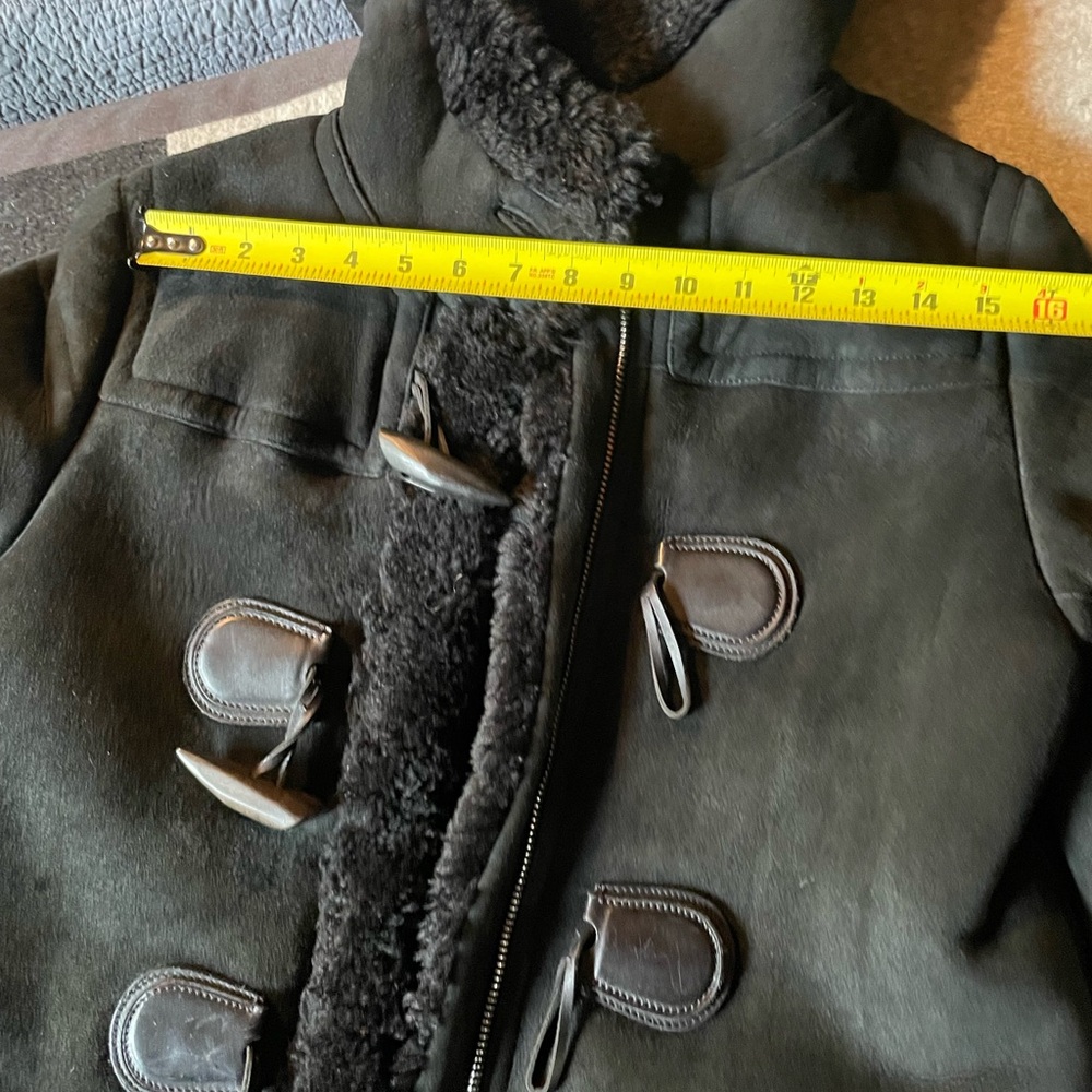Coach Shearling Duffle Coat Jacket with Wooden Toggles and Ridiculous Hood! - Picture 12 of 16